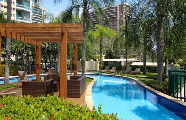 Flat Com Vista Panoramica -15- Na Barra Da Tijuca - Estacionamento Gratuito - Frigobar - Ar Condicionado - Piscina - Academia - Balsa Para Praia Gratis - Varanda - Vista Parcial Mar E Lagoa Rio de Janeiro Exterior photo