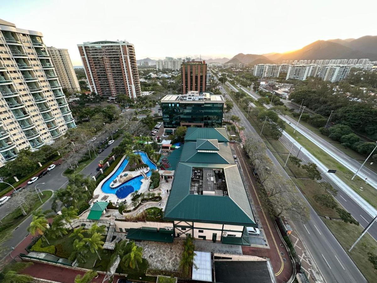 Flat Com Vista Panoramica -15- Na Barra Da Tijuca - Estacionamento Gratuito - Frigobar - Ar Condicionado - Piscina - Academia - Balsa Para Praia Gratis - Varanda - Vista Parcial Mar E Lagoa Rio de Janeiro Exterior photo
